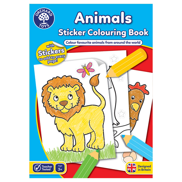 Animals Sticker Colouring Book